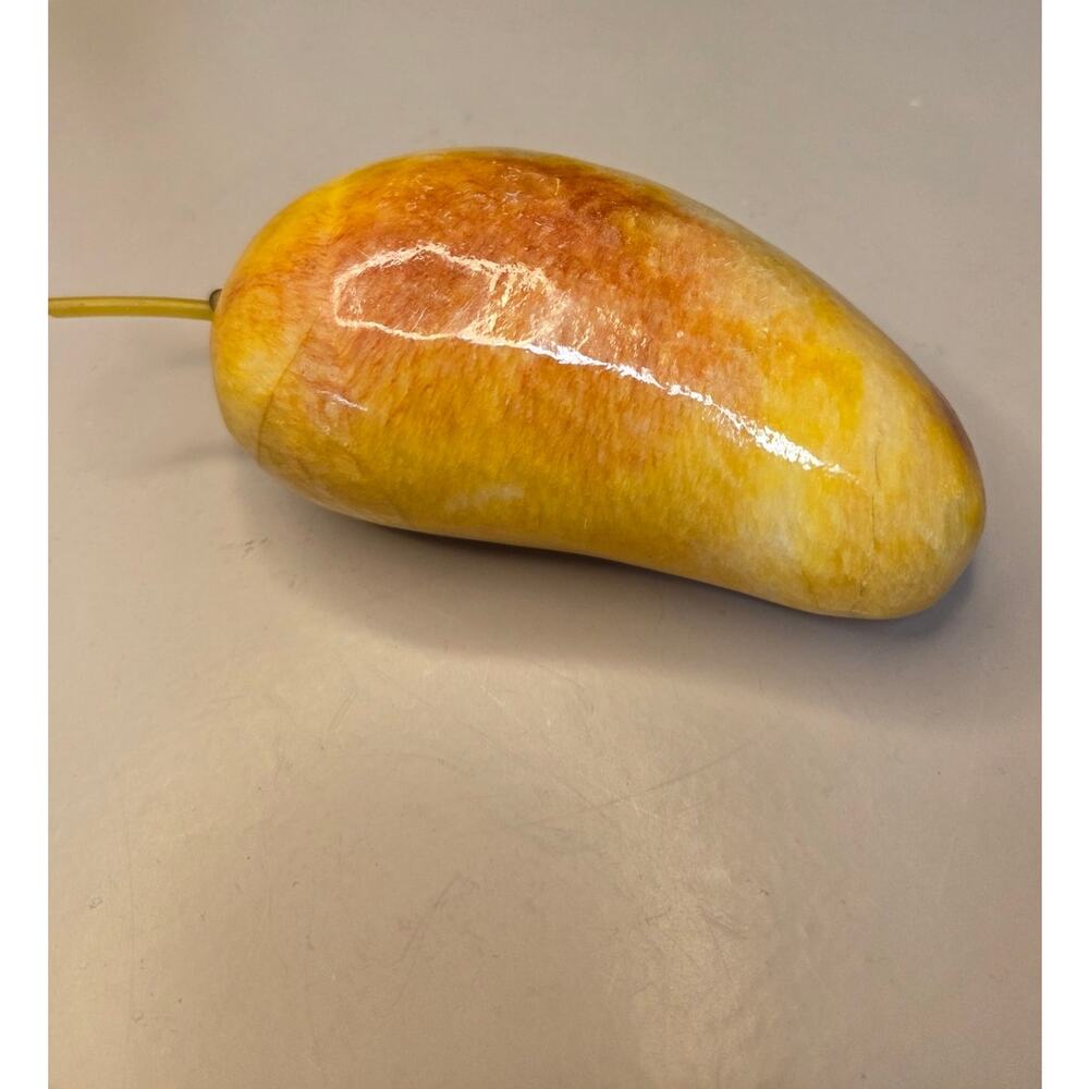 Vintage Italian Marble Mango Carved. MCM Decor